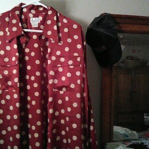 Long sleeve polka dot shirt